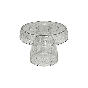 Boleira Cogumelo Clean Médio Glitter Prata Só Boleiras