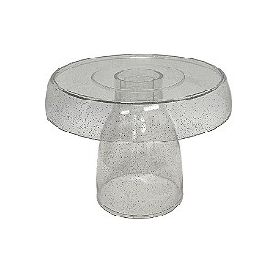 BOLEIRA COGUMELO CLEAN GRANDE GLITTER PRATA