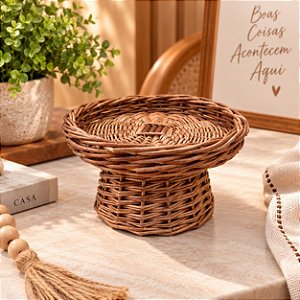 Boleira De Vime PP Decorativa Festa Casamento