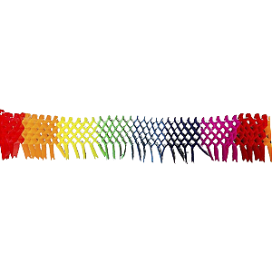 Enfeite Franja Sanfonado Papel Seda Colorido 2m Decorativo