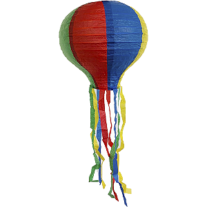 Enfeite De Balão Lanterna G Colorido Papel Seda Decorativo
