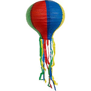 Enfeite De Balão Lanterna G Colorido Papel Seda Decorativo