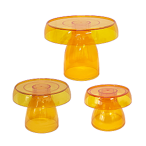 Kit Boleiras Cogumelo Clean P M G Só Boleiras Laranja