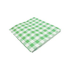 Guardanapo Xadrez Verde 33x33 C/20 Folha Dupla Festa Junina