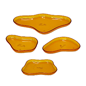 Kit 4 Bandejas Orgânicas Clean Só Boleiras Laranja