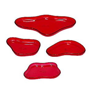 Kit 4 Bandejas Orgânicas Clean Só Boleiras Vermelho