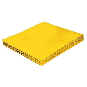 Guardanapo De Papel Liso Amarelo Folha Dupla 20 fls 32x32