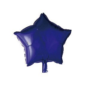 Balão Metalizado Estrela Roxo 18" Silver Decoração Festas