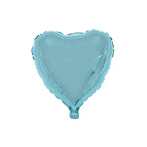 Balão Metalizado Coração Azul Bebê 18" Silver Festas