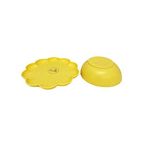 Boleira Flor Com Pé Fosco Amarelo Butter Só Boleiras