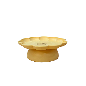 Boleira Flor Pequena Com Pé Fosco Amarelo Butter Só Boleiras