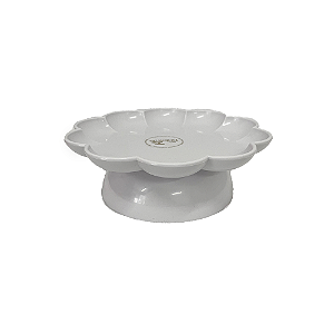 Boleira Flor com Pé Off White Só Boleiras