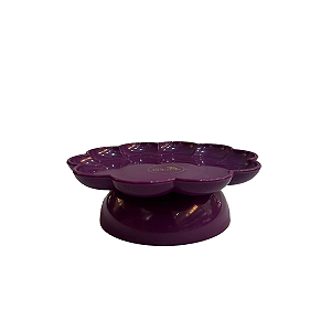 Boleira Flor Pequena com Pé Roxo Só Boleiras Decorativo