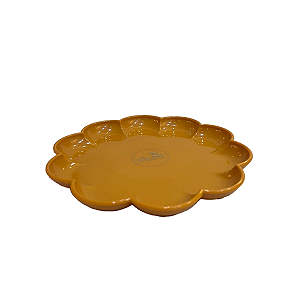 Bandeja Flor Mostarda Só Boleiras Decorativo
