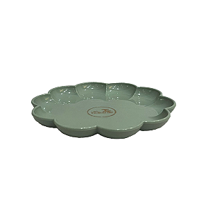 Bandeja Flor Verde Menta Só Boleiras Decorativo