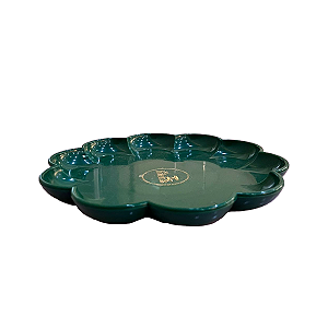Bandeja Flor Verde Folha Só Boleiras Decorativo