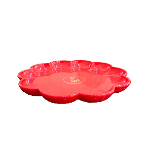 BANDEJA FLOR SO BOLEIRAS VERMELHO