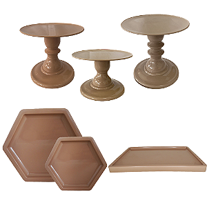 Kit Festa Mosaico Noz Moscada Peças Decorar Mesa Só Boleiras