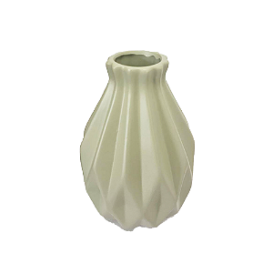 Vaso Geométrico Grande Fosco Erva Doce Decorativo Flores