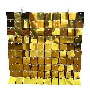 KIt 35 Placas Shimmer Fundo Transparente Dourado Liso 210x150