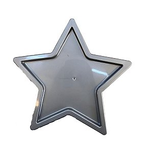 Bandeja Plástica Estrela Prata Decorativa Festa Temática