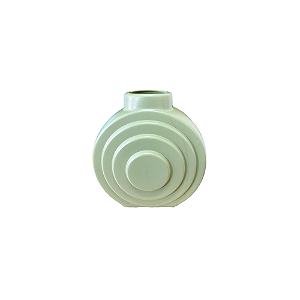 Vaso Plástico Orbe Verde Eucalipto Decorativo Flor Artificial