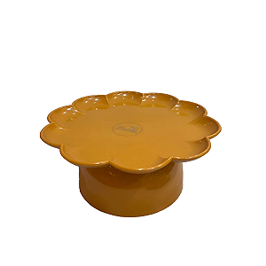 Boleira Flor Grande Com Pé Só Boleiras Mostarda Festa