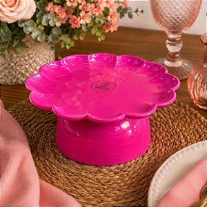 Boleira Flor Grande Com Pé Só Boleiras Pink Festa