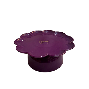 Boleira Flor Grande Com Pé Só Boleiras Roxo Festa