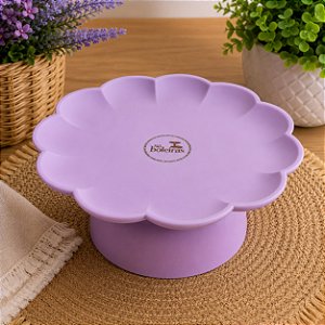 Boleira Flor Grande Com Pé Fosco Lilás Só Boleiras