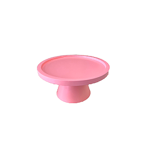 Prato Bahamas Peq Pé Simples Rosa Fosco Decoração