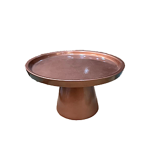 Prato Chicago Pequeno Cerâmica Rose Gold Brilhante Decorativo