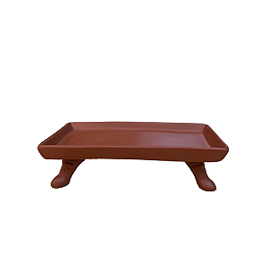 Mini Bandeja Chicago Retangular Com Pé Terracota Fosco