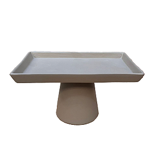 Mini Prato Chicago Retangular Pé Redondo Nude Bebê Fosco