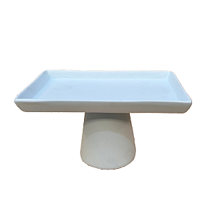 Mini Prato Chicago Retangular Pé Redondo Azul Candy Fosco