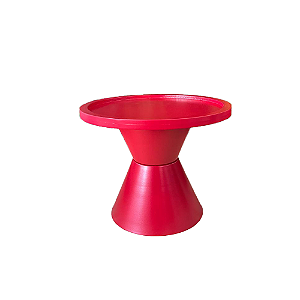 Prato Bahamas Peq Pé Duplo Vermelho Fosco Decorar Festa