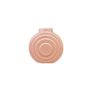 Vaso Plástico Orbe Caramelo Decorativo Flor Artificial