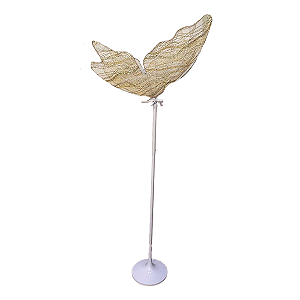 Borboleta Led Bivolt Det Dourado 80 Cm Não Movimenta Enfeite