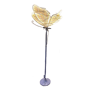 Borboleta Led Bivolt Det Dourado 60 Cm Não Movimenta Enfeite
