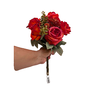 Buque  Rosas Vermelhas  Decoração Flores Artificiais Festas