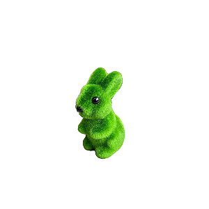 Coelho Grama Páscoa Mini Verde Decorativo Felpudo