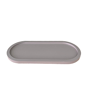 Bandeja Bahamas Oval Nude Fosco Decoração MDF Festas