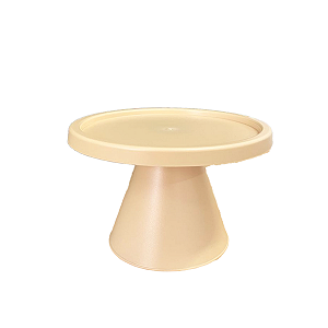 Boleira Cone Plástico 21Cm Bege Decoração Para Bolos