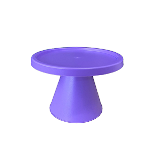 Boleira Cone Plástico 21Cm Lilás Decoração Para Bolos