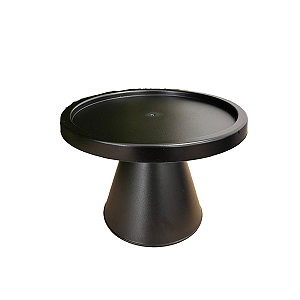 Boleira Cone Plástico 21Cm Preto Decoração Para Bolos
