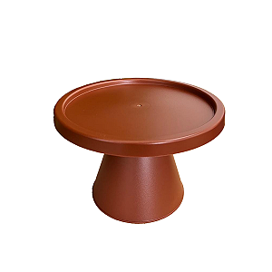 Boleira Cone Plástico 21Cm Marrom Decoração Para Bolos