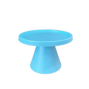 Boleira Cone Plástico 21Cm Azul Bebê Decoração Para Bolos