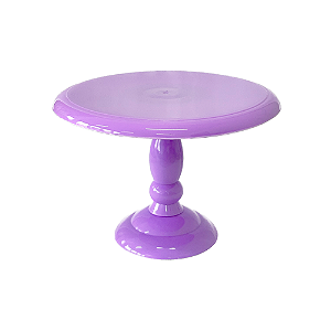 Prato Torneado Plástico Lilás Decorativo Para Mesa De Festa