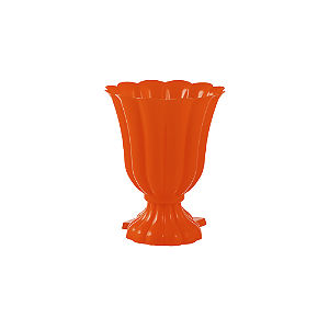 Vaso Slim Laranja Decorativo Enfeite Festas Plástico
