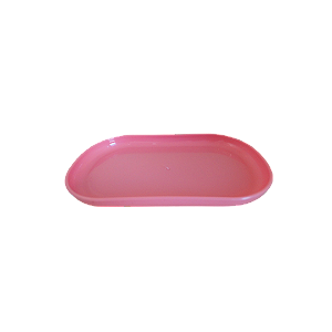 Bandeja Oval Plástico 22x13 Rosa Bebê Decoração Festas